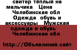 свитер тёплый на мальчика › Цена ­ 200 - Челябинская обл. Одежда, обувь и аксессуары » Мужская одежда и обувь   . Челябинская обл.